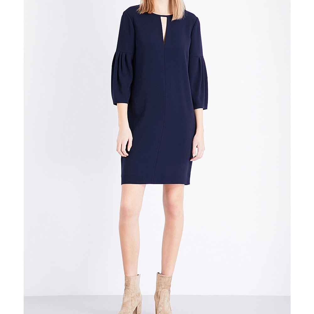 Burberry Carrie Navy Crepe Dress NWT Size 4